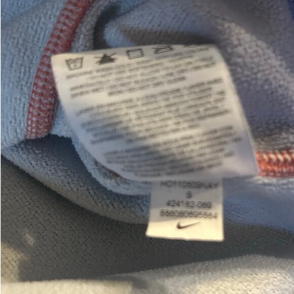 Nike Therma-Fit‎ Hoodie Small Red Gray Tech Fleece Pullover Cinch Waist - Picture 5 of 5